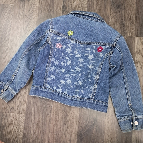Vintage 2004 Barbie Avenue Embroidered Denim Jacket Double-sided Size 5 - Picture 2 of 10
